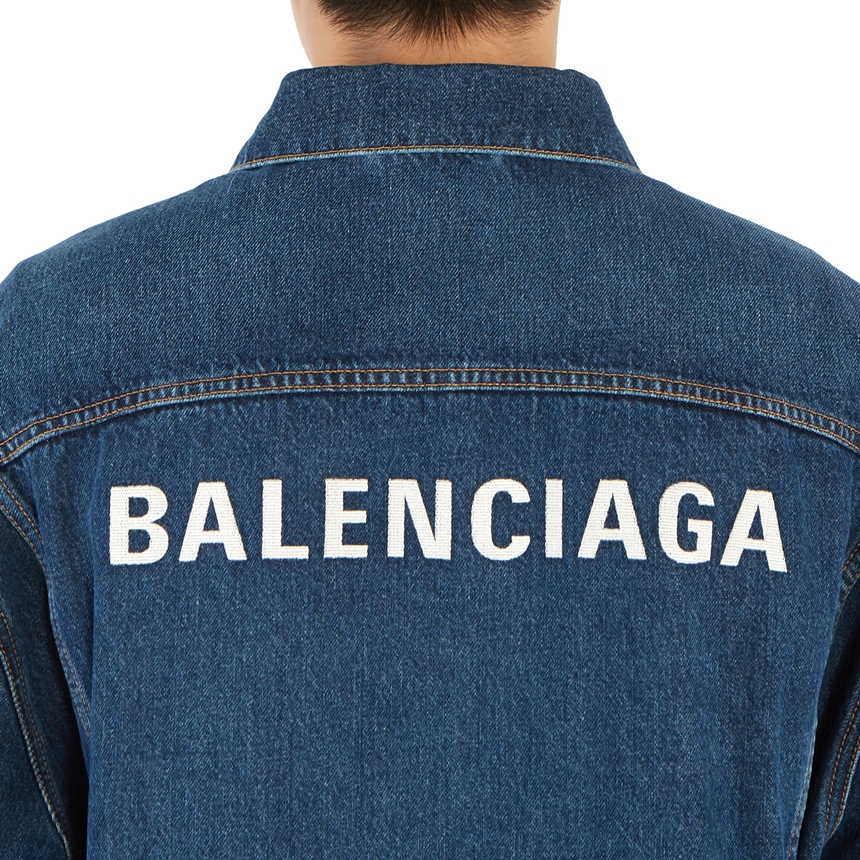 발렌시아가(BALENCIAGA) 로고 남자 데님 자켓 643804 TDW14 6020