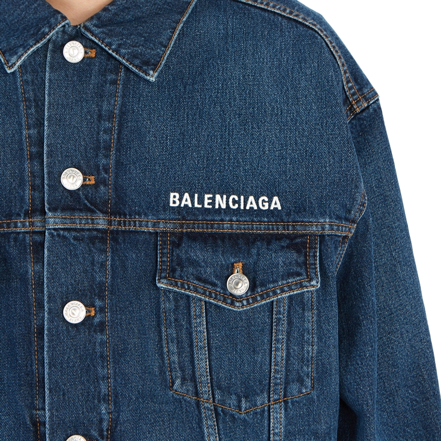 발렌시아가(BALENCIAGA) 로고 남자 데님 자켓 643804 TDW14 6020