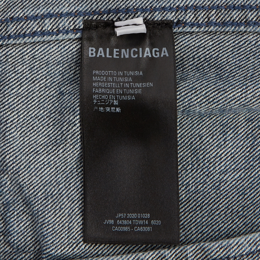 발렌시아가(BALENCIAGA) 로고 남자 데님 자켓 643804 TDW14 6020