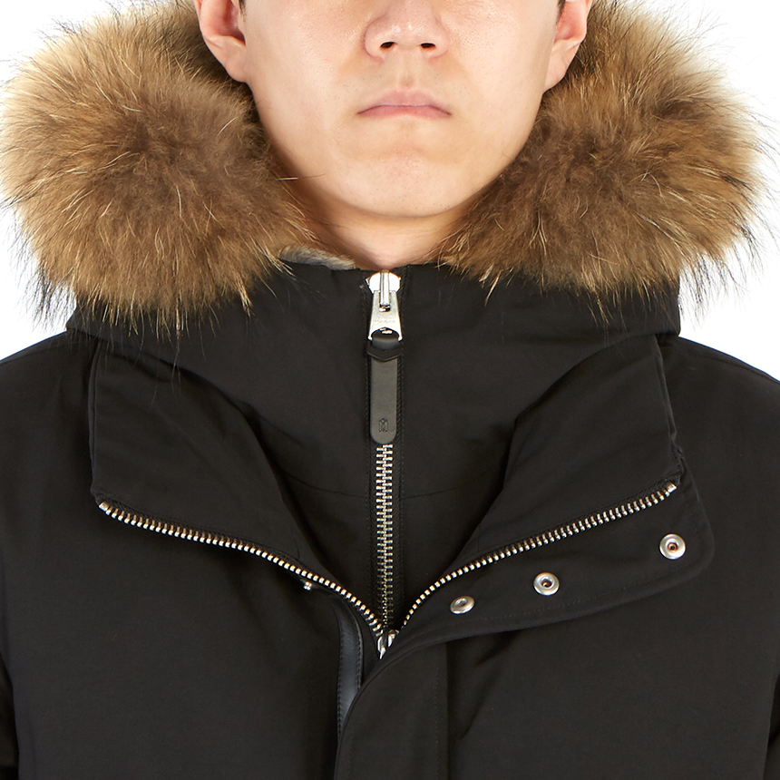 맥케이지(MACKAGE) 에드워드 라쿤퍼남자 패딩 점퍼 코트 EDWARD F BLACK