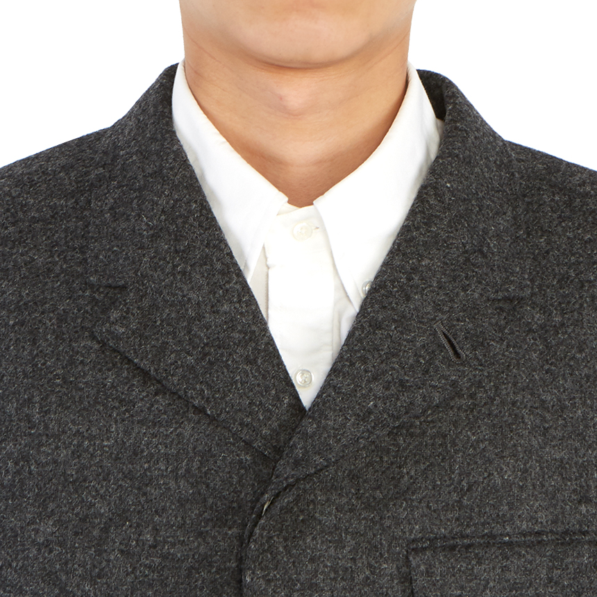 톰브라운(THOM BROWNE) 사선 완장 체스터필드 남자 울 오버 코트 MOU543A 03793 035