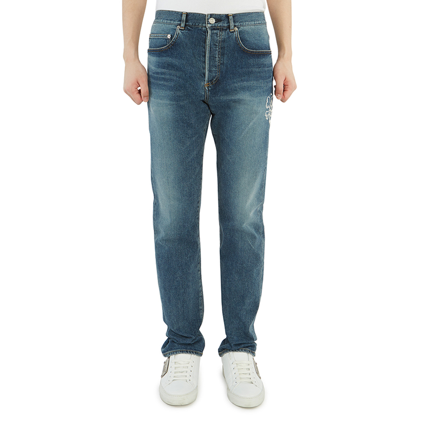 디올옴므(DIOR HOMME) 디올 x 숀 시그니처 꿀벌 남자 진 슬림 핏 013DS03DY988 520