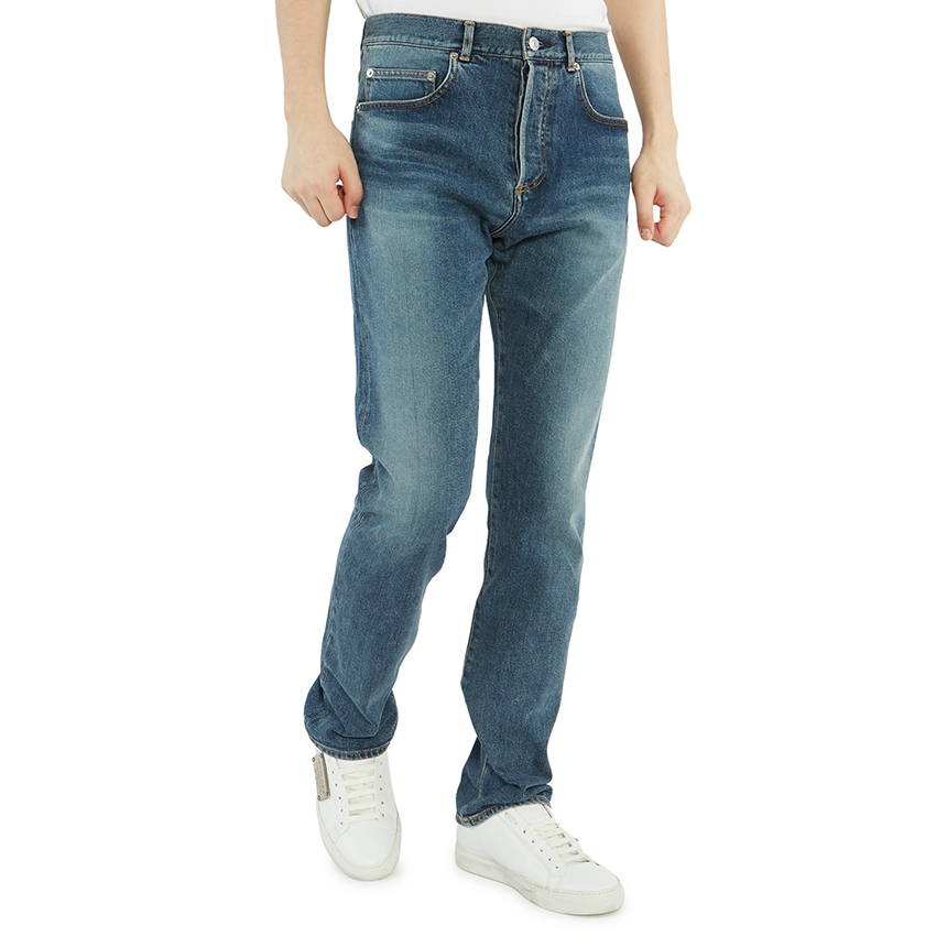 디올옴므(DIOR HOMME) 디올 x 숀 시그니처 꿀벌 남자 진 슬림 핏 013DS03DY988 520