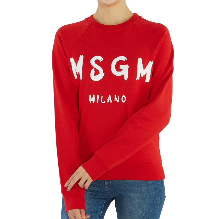 엠에스지엠(MSGM) 로고 여자 긴팔 맨투맨 티셔츠 2941MDM89 207799 18