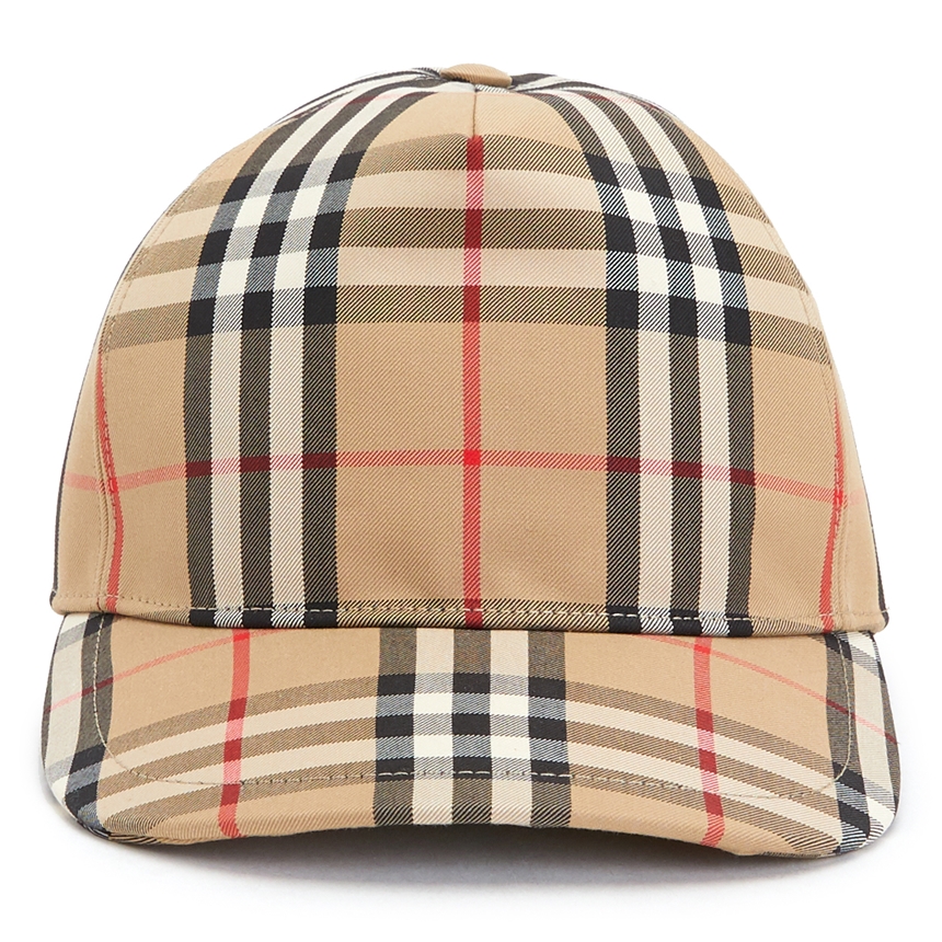 버버리(BURBERRY) 로고 아플리케 빈티지 체크 공용 볼캡 모자 TRUCKER CAP 8026929