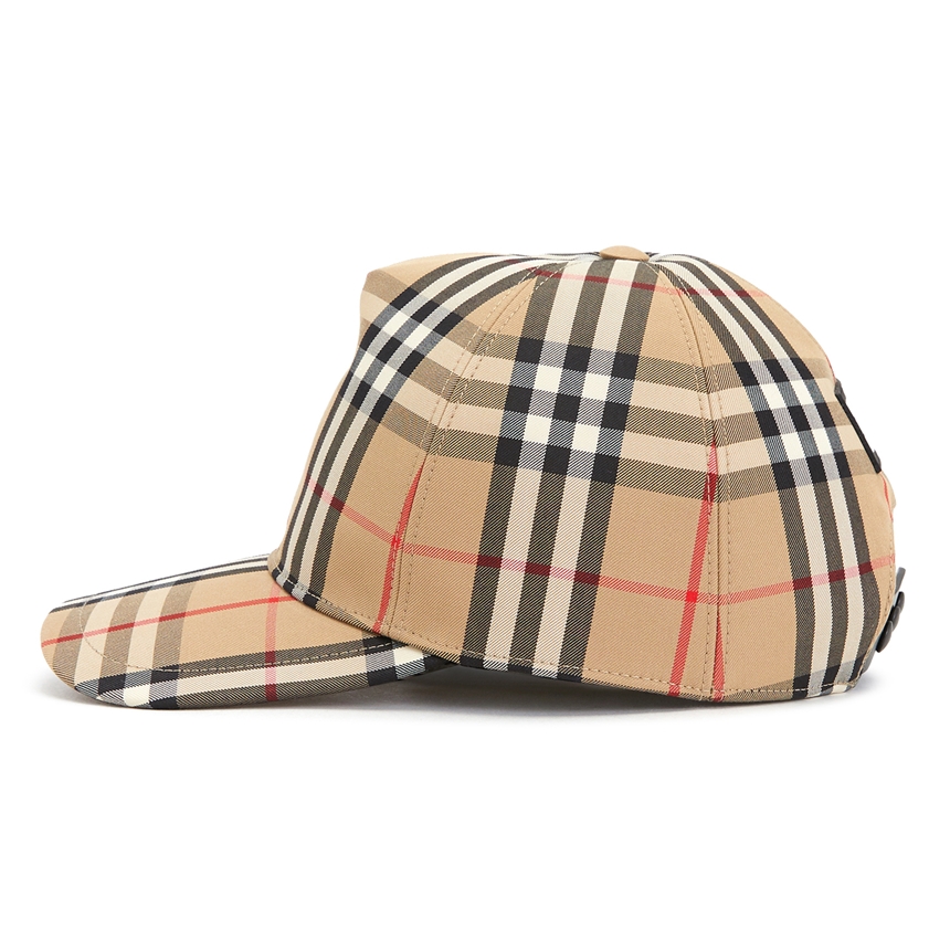 버버리(BURBERRY) 로고 아플리케 빈티지 체크 공용 볼캡 모자 TRUCKER CAP 8026929