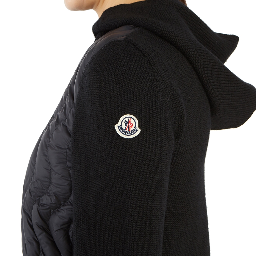 몽클레어키즈(MONCLER KIDS) 로고 키즈 패딩 후드 울 가디건 (성인착용가능) 9B50210 A9428 999 12A14A