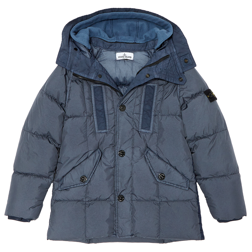 스톤아일랜드키즈(STONE ISLAND KIDS) 와펜 크링클랩스 키즈 점퍼/패딩 자켓 (성인착용가능) 731640233 V0024 14A16A