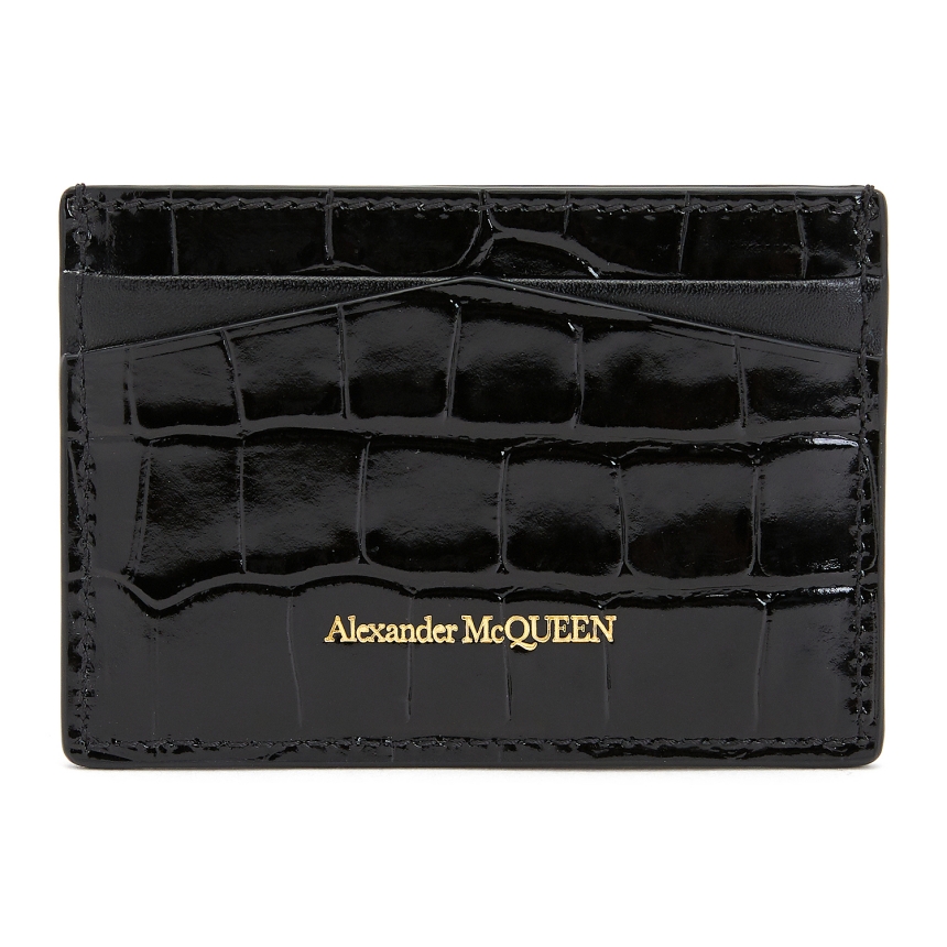 알렉산더맥퀸(ALEXANDER MCQUEEN) 스컬 크로커다일 공용 명함/카드지갑 632038 1JMFG 1050