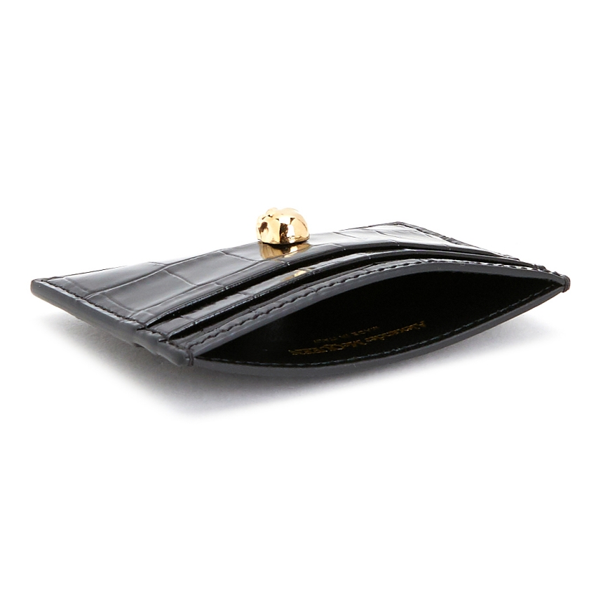 알렉산더맥퀸(ALEXANDER MCQUEEN) 스컬 크로커다일 공용 명함/카드지갑 632038 1JMFG 1050