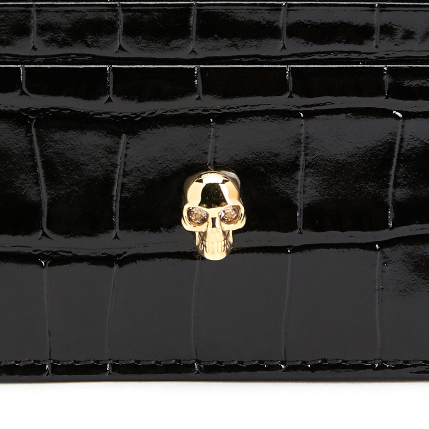 알렉산더맥퀸(ALEXANDER MCQUEEN) 스컬 크로커다일 공용 명함/카드지갑 632038 1JMFG 1050