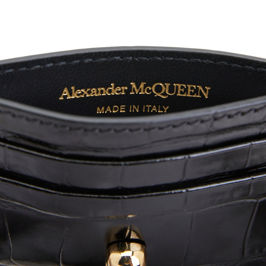 알렉산더맥퀸(ALEXANDER MCQUEEN) 스컬 크로커다일 공용 명함/카드지갑 632038 1JMFG 1050