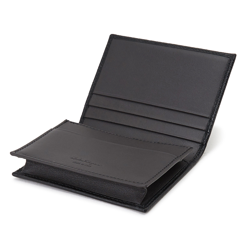 페라가모(FERRAGAMO) 더블 간치니 남자 명함/카드지갑 66 A062 NERO 0733302