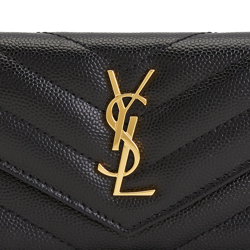생로랑(SAINT LAURENT PARIS) 마틀라세 프라그망 여성 카드지갑 612808 BOW01 1000