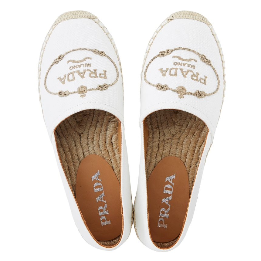 프라다(PRADA) 로고 에스파듀 여자 스니커즈 1S066M 010 F0009