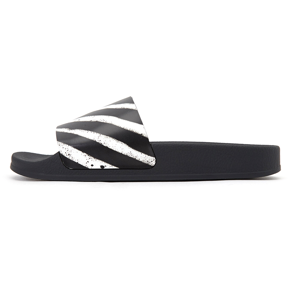 오프화이트(OFF WHITE) 스프레이 스트라이프 남자 슬리퍼 OMIA088R 20C22052 1001