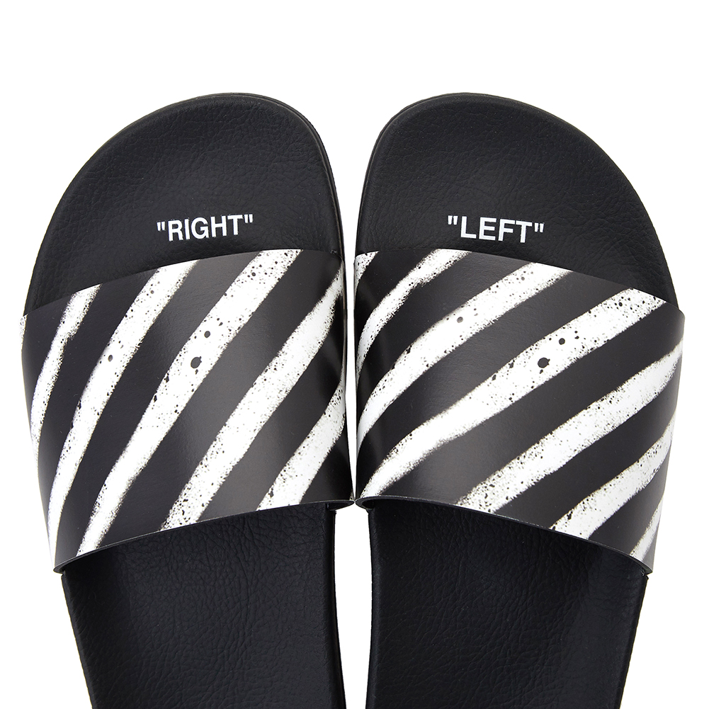 오프화이트(OFF WHITE) 스프레이 스트라이프 남자 슬리퍼 OMIA088R 20C22052 1001