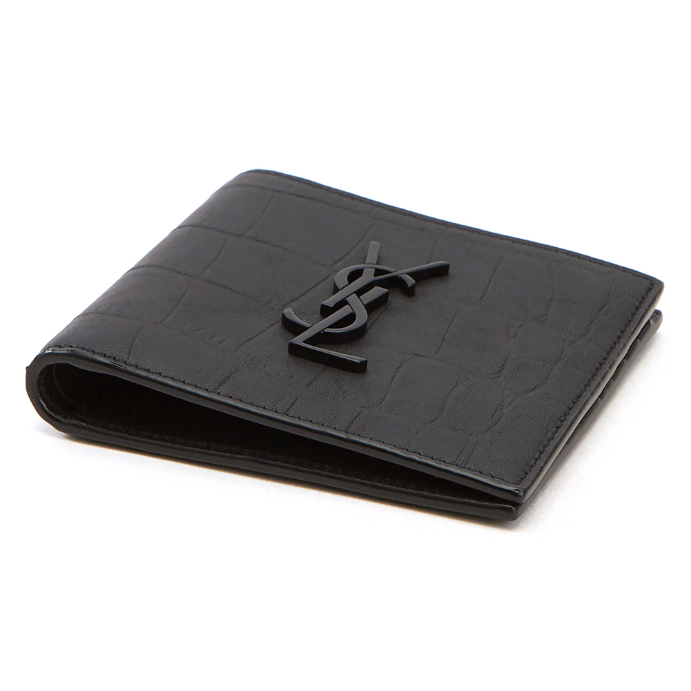 생로랑(SAINT LAURENT PARIS) 모노그램 크로커다일 남자 반지갑 453276 C9H0U 1000