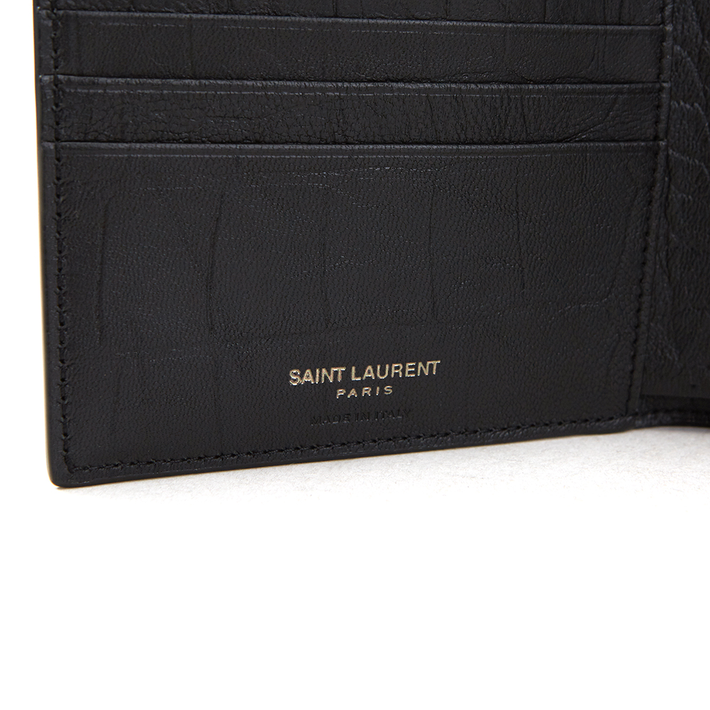 생로랑(SAINT LAURENT PARIS) 모노그램 크로커다일 남자 반지갑 453276 C9H0U 1000