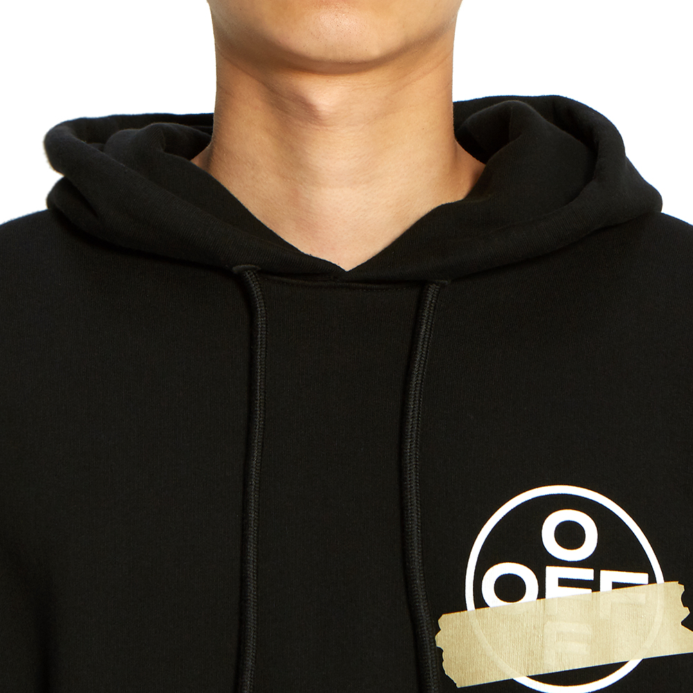 오프화이트(OFF WHITE) 테이프 애로우 오버 남자 기모 후드 긴팔 맨투맨 티셔츠 OMBB037R 20E30002 1048