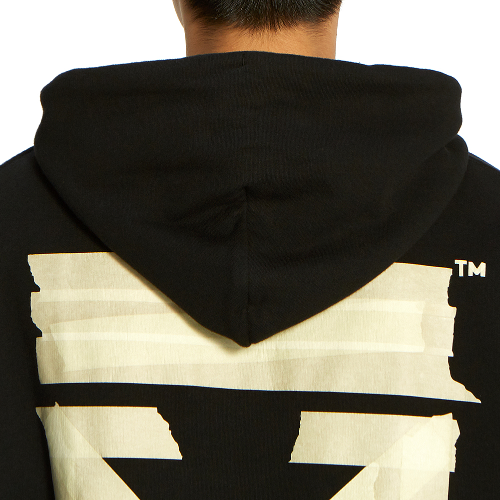 오프화이트(OFF WHITE) 테이프 애로우 오버 남자 기모 후드 긴팔 맨투맨 티셔츠 OMBB037R 20E30002 1048