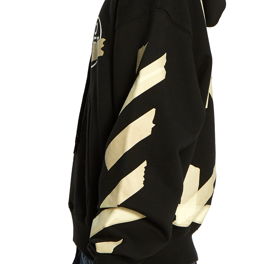 오프화이트(OFF WHITE) 테이프 애로우 오버 남자 기모 후드 긴팔 맨투맨 티셔츠 OMBB037R 20E30002 1048