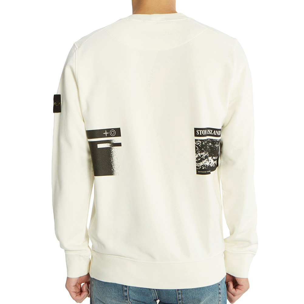 스톤아일랜드(STONE ISLAND) 드론 쓰리 와펜 남자 긴팔 맨투맨 티셔츠 721563094 V0093