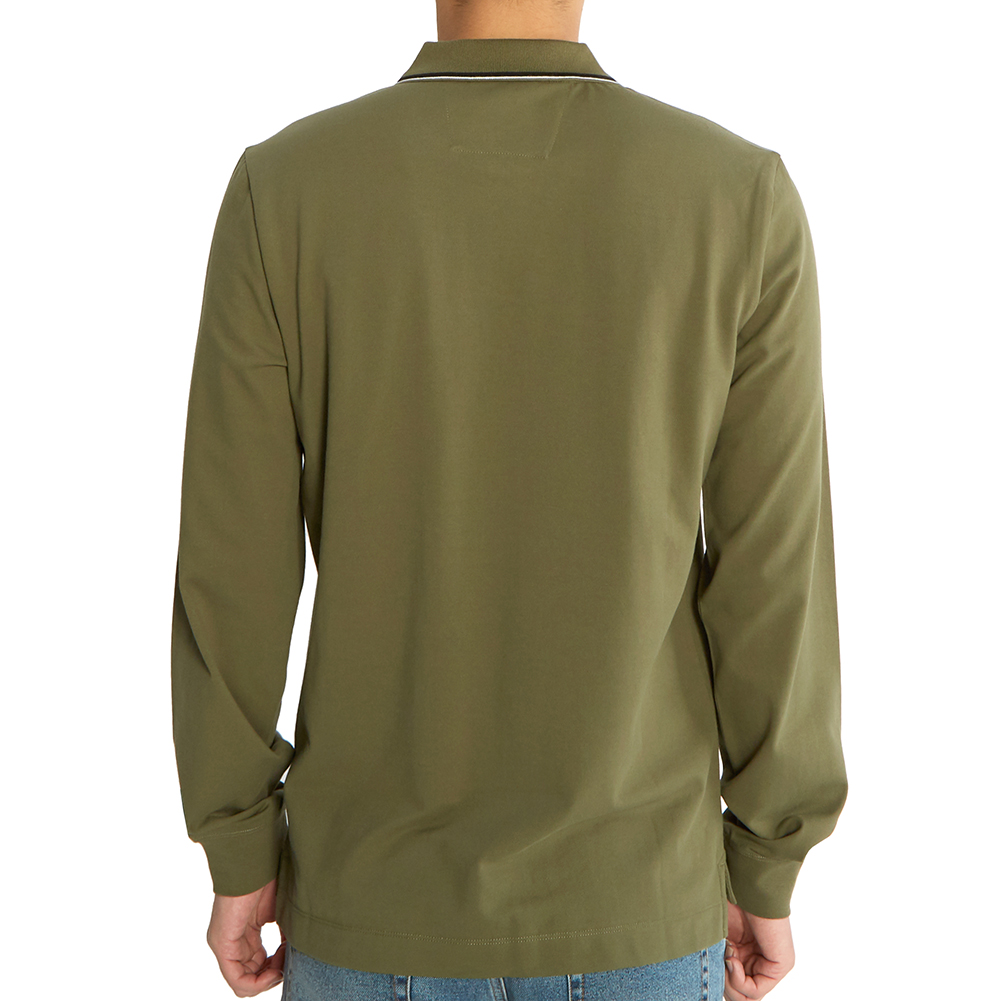 씨피컴퍼니(CP COMPANY) 로고 남자 폴로 긴팔 티셔츠 슬림핏 08CMPL070A 005263W 660