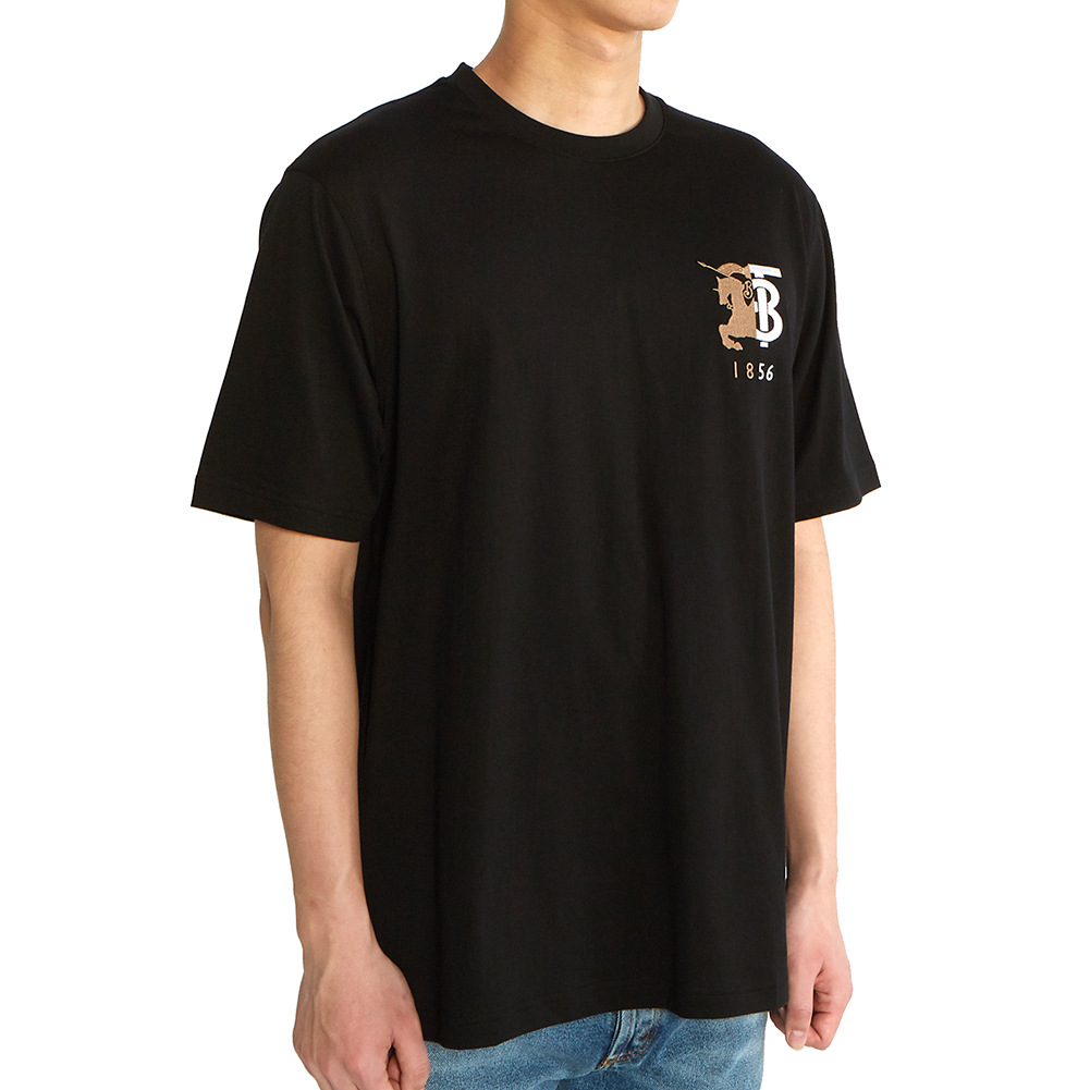 버버리(BURBERRY) 콘트라스트 로고 그래픽 남자 반팔티셔츠 HESFORD 8023785 A1189