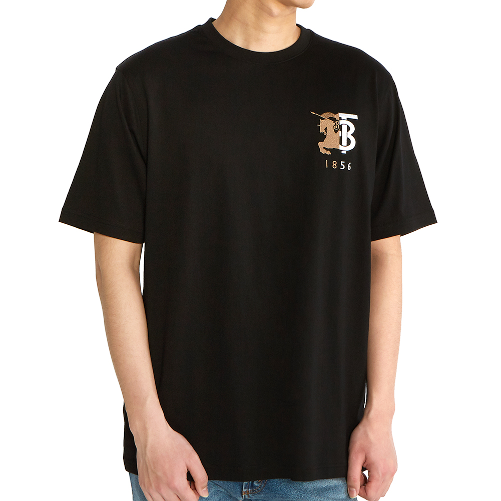 버버리(BURBERRY) 콘트라스트 로고 그래픽 남자 반팔티셔츠 HESFORD 8023785 A1189