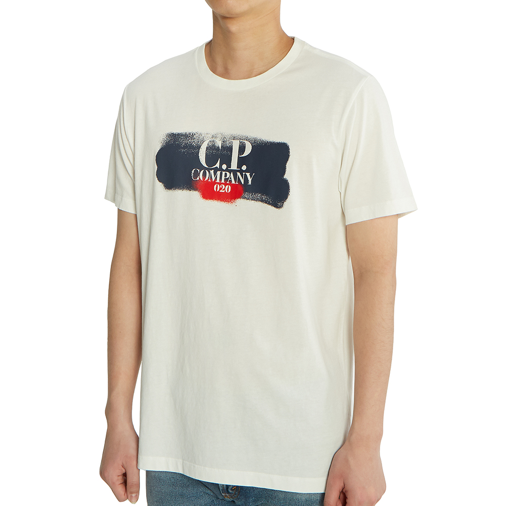 씨피컴퍼니(CP COMPANY) 로고 남자 반팔티셔츠 08CMTS147A 005100W 103