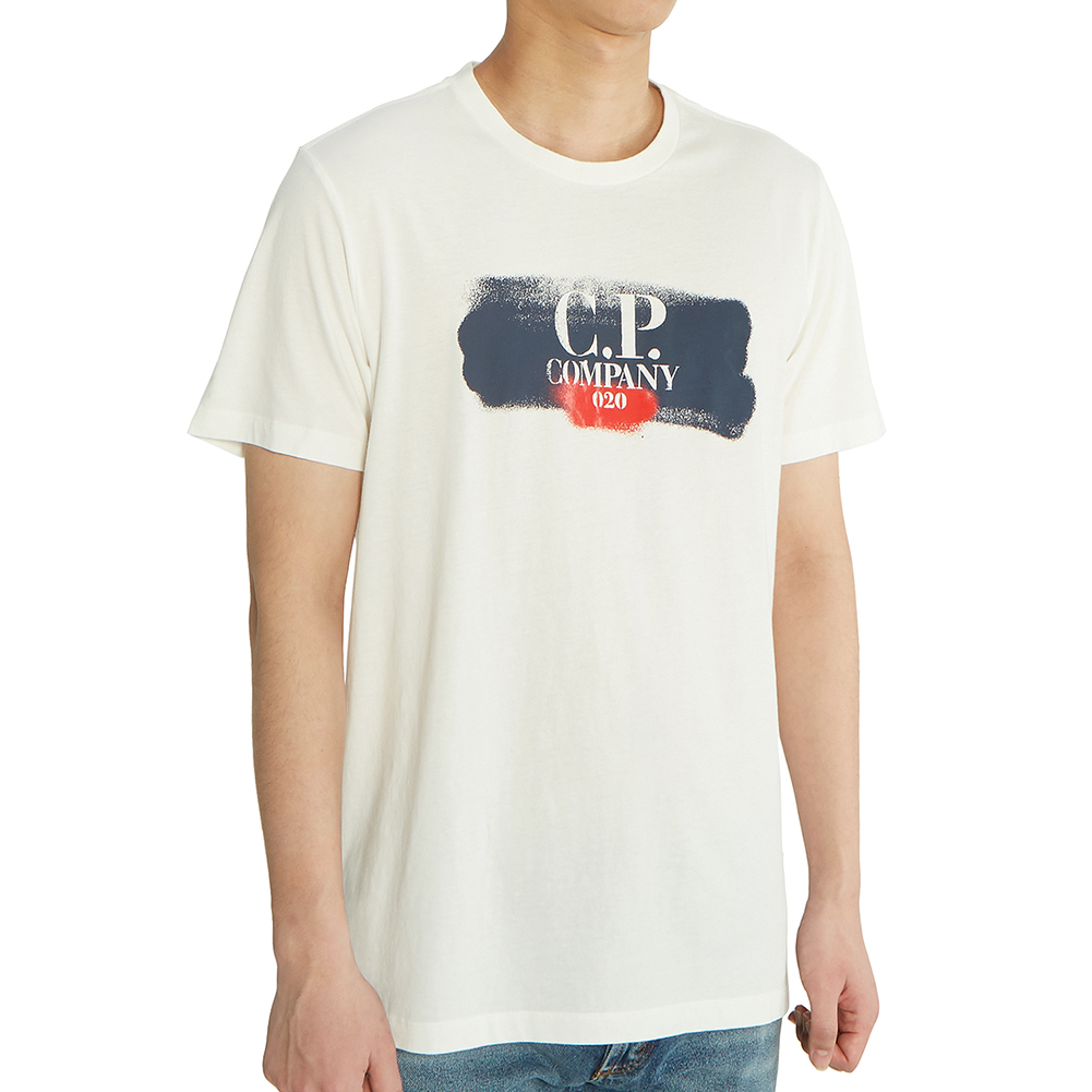 씨피컴퍼니(CP COMPANY) 로고 남자 반팔티셔츠 08CMTS147A 005100W 103