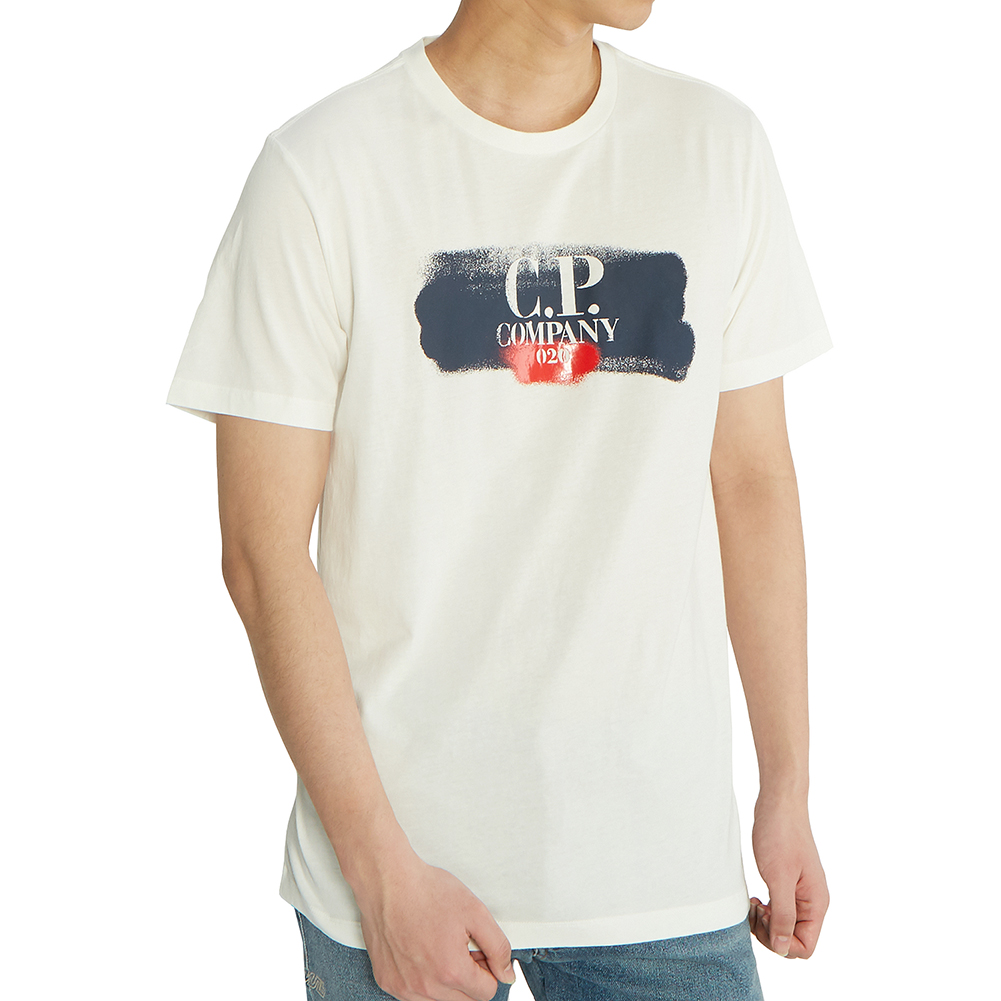씨피컴퍼니(CP COMPANY) 로고 남자 반팔티셔츠 08CMTS147A 005100W 103