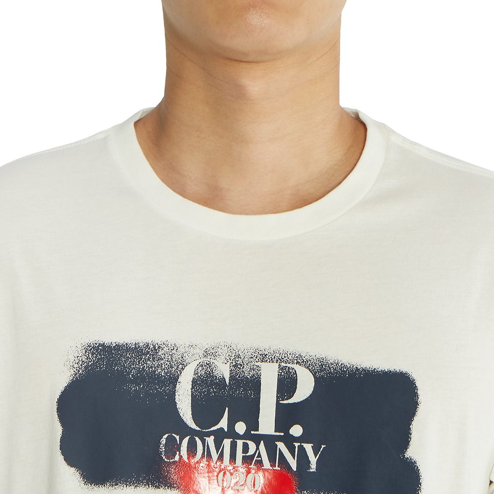 씨피컴퍼니(CP COMPANY) 로고 남자 반팔티셔츠 08CMTS147A 005100W 103