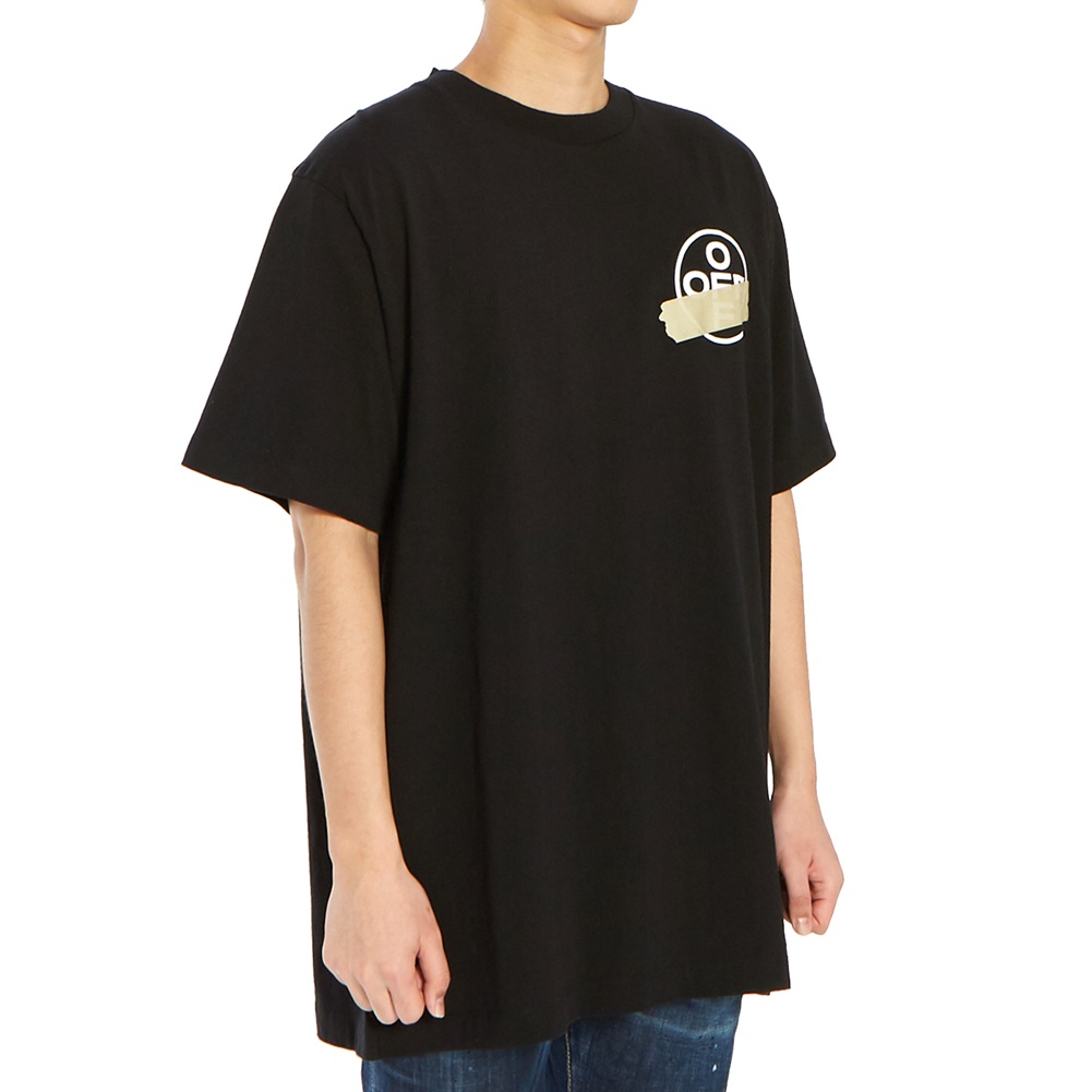 오프화이트(OFF WHITE) 테이프 애로우 오버 남자 반팔티셔츠 OMAA038R 20185002 1048