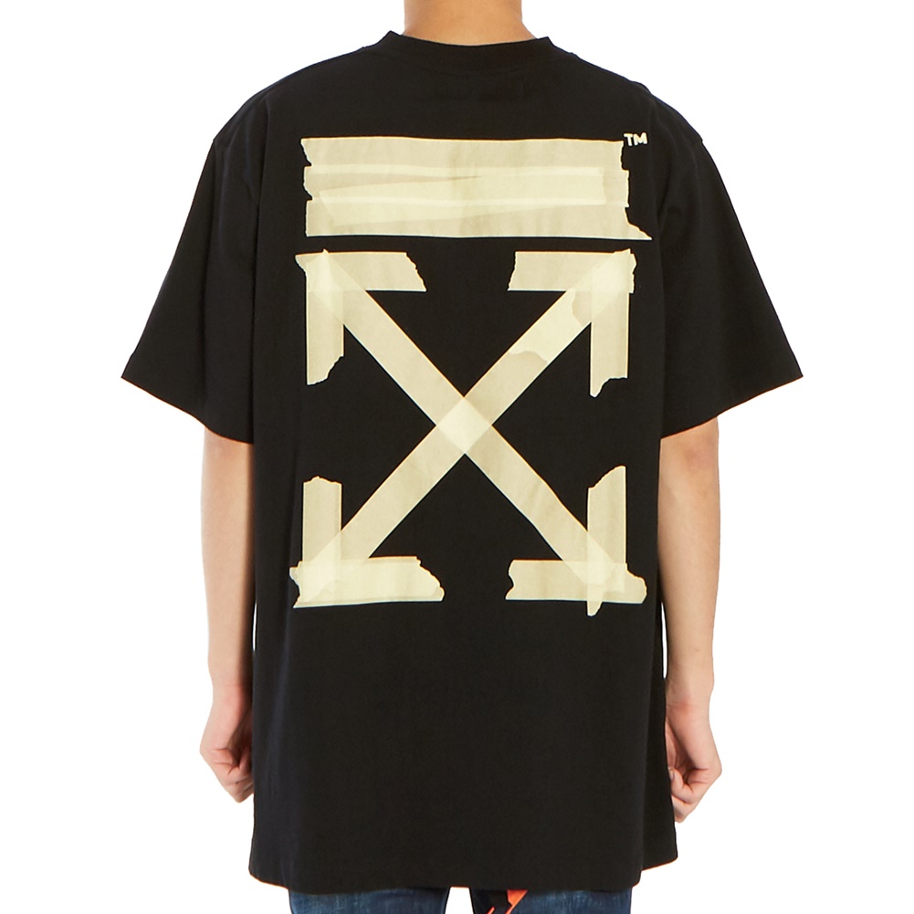 오프화이트(OFF WHITE) 테이프 애로우 오버 남자 반팔티셔츠 OMAA038R 20185002 1048