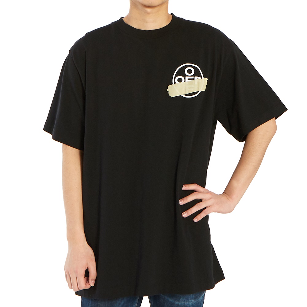 오프화이트(OFF WHITE) 테이프 애로우 오버 남자 반팔티셔츠 OMAA038R 20185002 1048