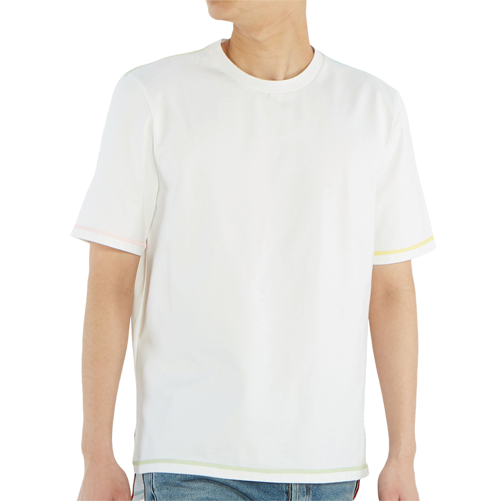 톰브라운(THOM BROWNE) 사이드 슬릿 남자 반팔티셔츠 MJS110A 01454 100