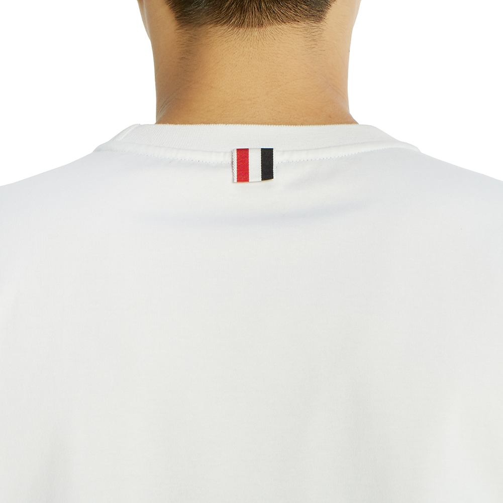 톰브라운(THOM BROWNE) 사이드 슬릿 남자 반팔티셔츠 MJS110A 01454 100