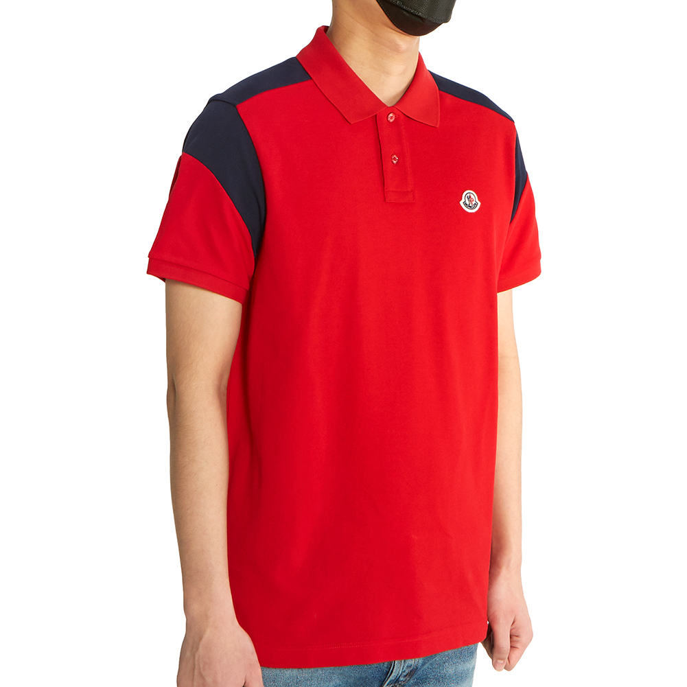 몽클레어(MONCLER) 로고 남자 폴로 반팔티셔츠 8A70000 84556 455