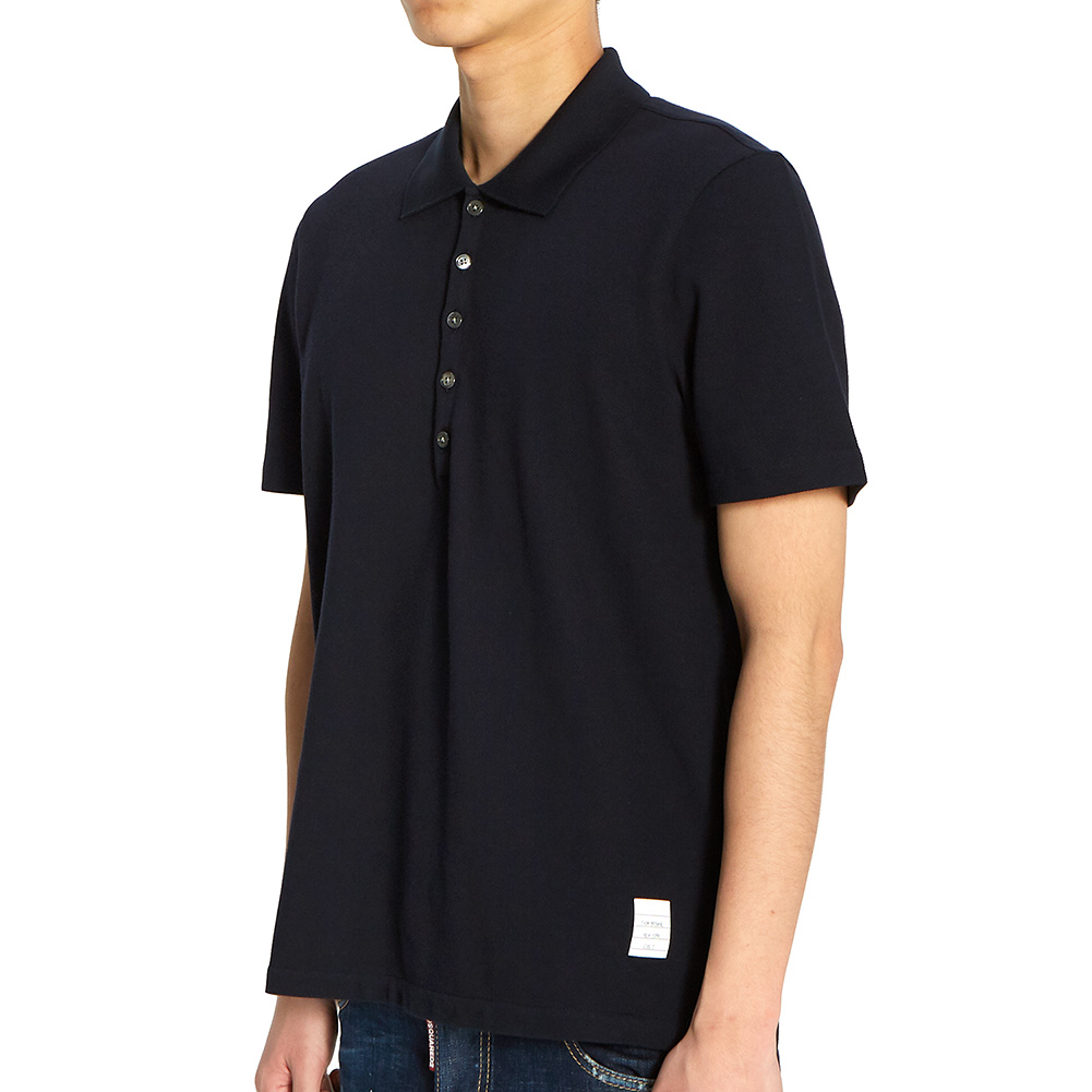 톰브라운(THOM BROWNE) 스트라이프 폴로 남자 반팔티셔츠 MJP042A 00050 415