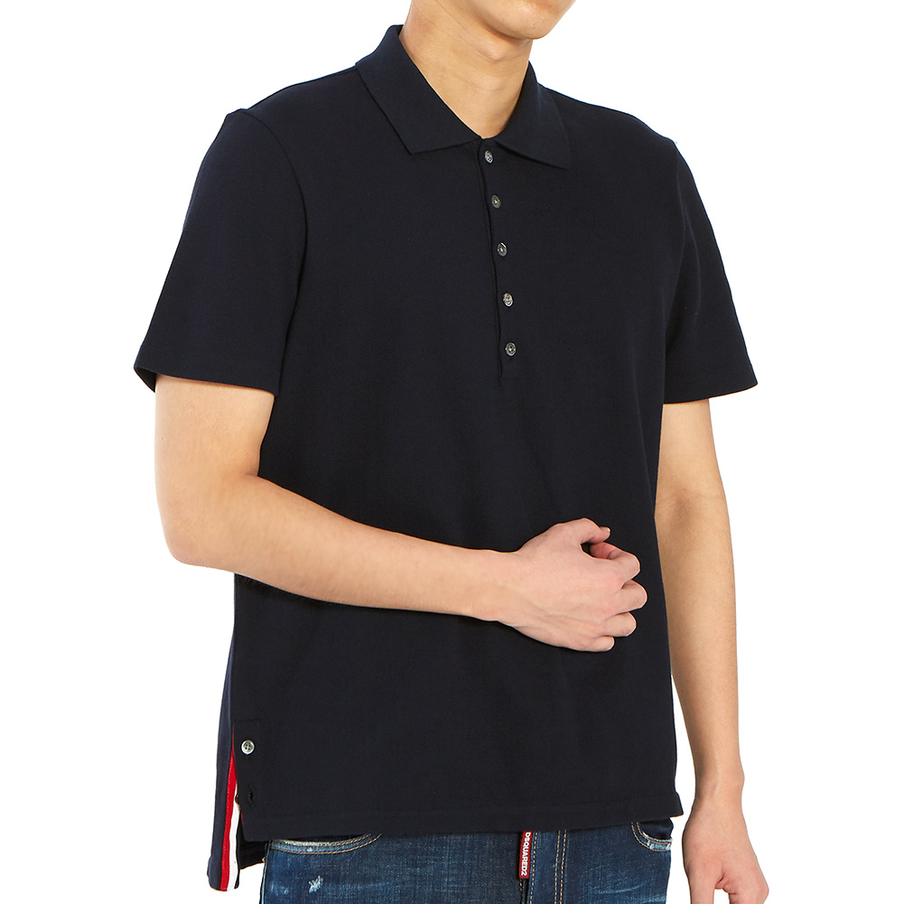 톰브라운(THOM BROWNE) 스트라이프 폴로 남자 반팔티셔츠 MJP042A 00050 415