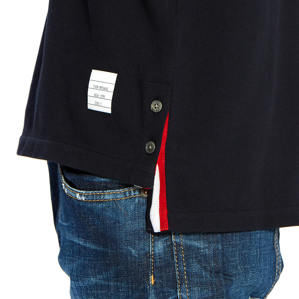 톰브라운(THOM BROWNE) 스트라이프 폴로 남자 반팔티셔츠 MJP042A 00050 415