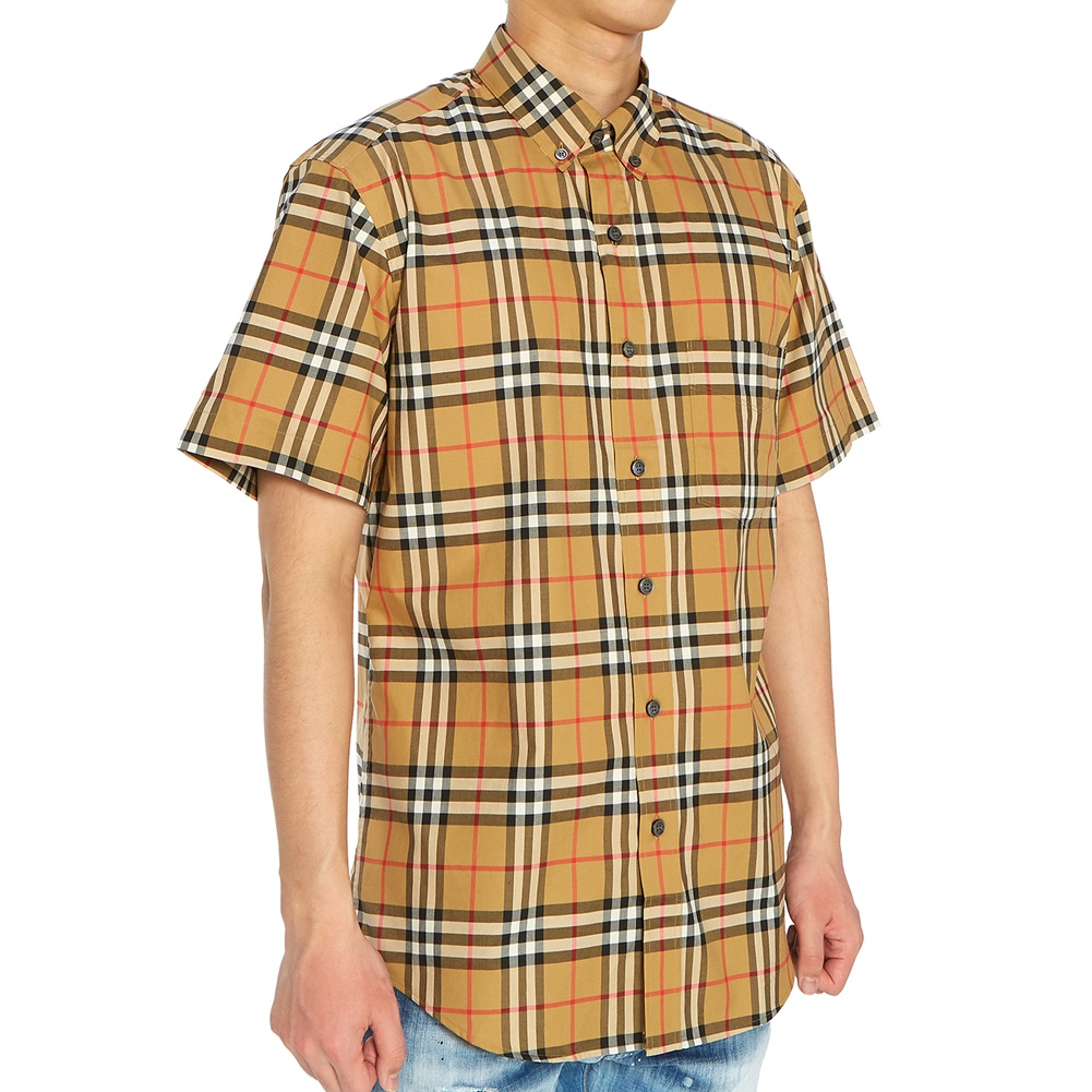 버버리(BURBERRY) 빈티지 체크 남자 반팔 셔츠 JAMESON 8022265 A2219