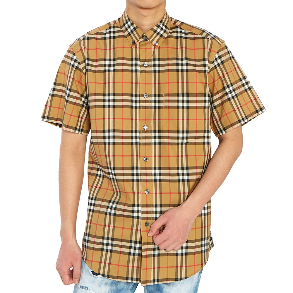 버버리(BURBERRY) 빈티지 체크 남자 반팔 셔츠 JAMESON 8022265 A2219