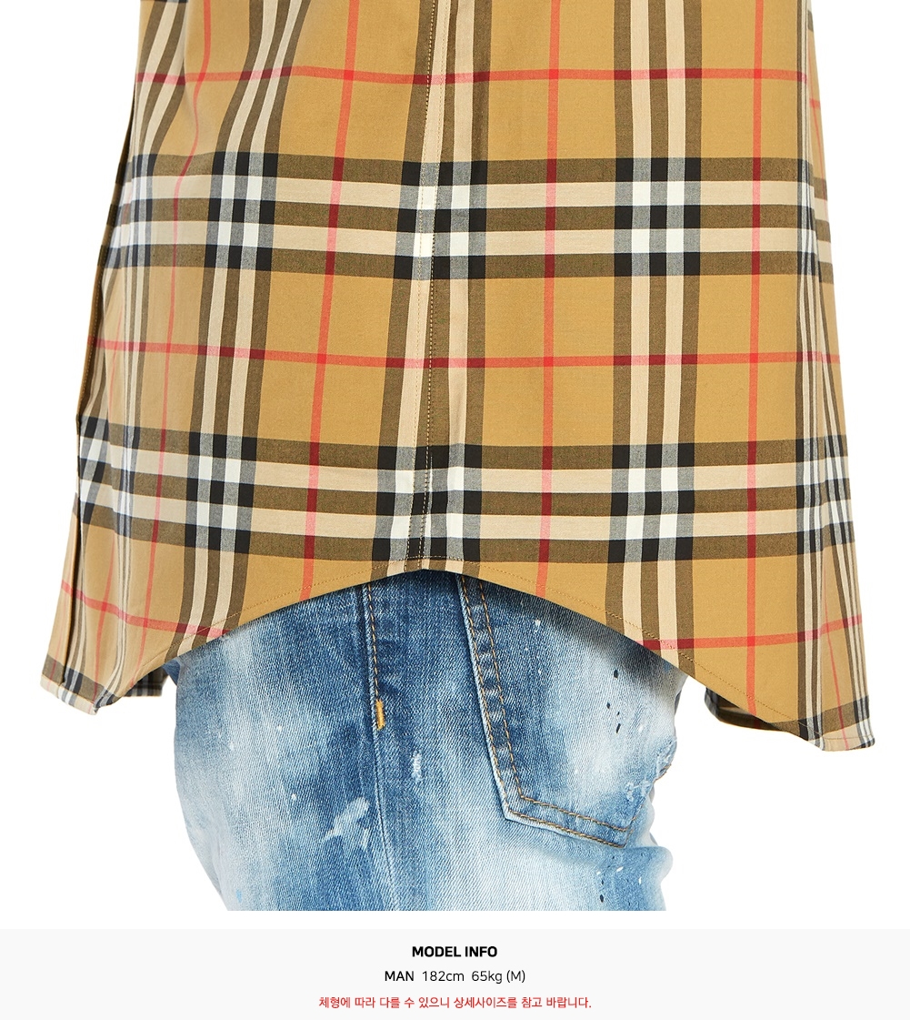 버버리(BURBERRY) 빈티지 체크 남자 반팔 셔츠 JAMESON 8022265 A2219