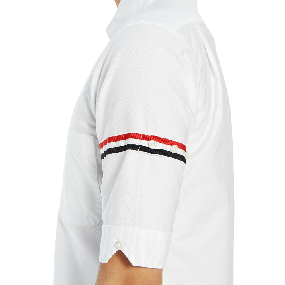 톰브라운(THOM BROWNE) 옥스포드 클래식 암밴드 남자 반팔 셔츠 MWS242A 00139 100