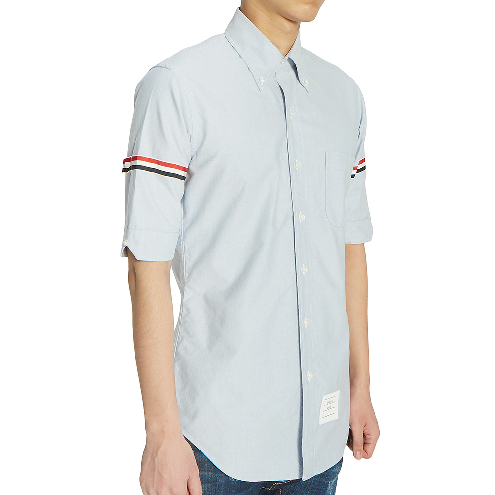 톰브라운(THOM BROWNE) 옥스포드 클래식 암밴드 남자 반팔 셔츠 MWS242A 00139 480