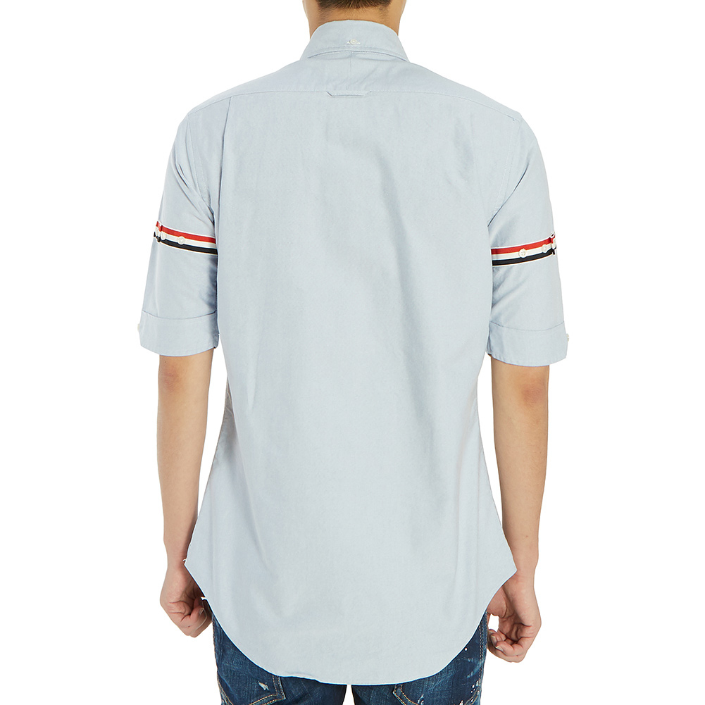 톰브라운(THOM BROWNE) 옥스포드 클래식 암밴드 남자 반팔 셔츠 MWS242A 00139 480