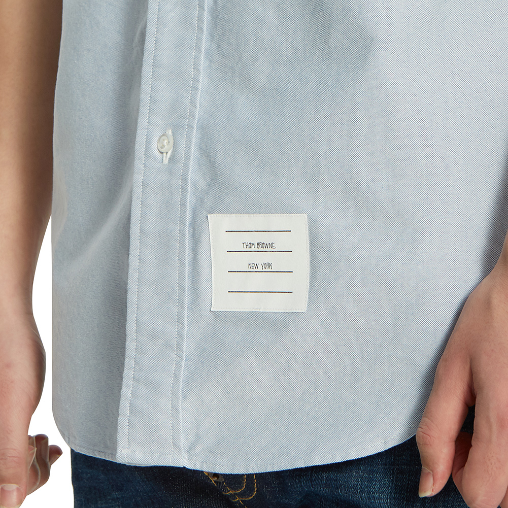 톰브라운(THOM BROWNE) 옥스포드 클래식 암밴드 남자 반팔 셔츠 MWS242A 00139 480